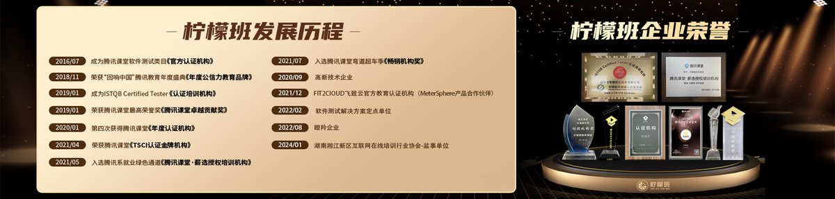柠檬班品牌荣誉